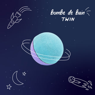 Boule de bain Comics bleu et violet