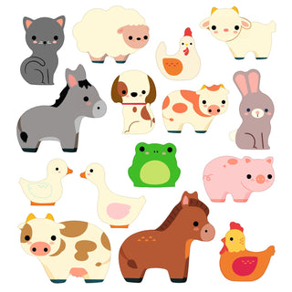 Stickers épais et repositionnables  Les animaux de la ferme