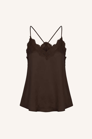 Top Pia satin expresso