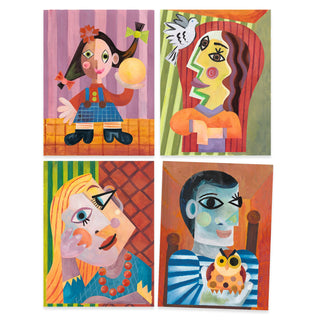INSPIRED BY La tête au carré Atelier art collages et stickers