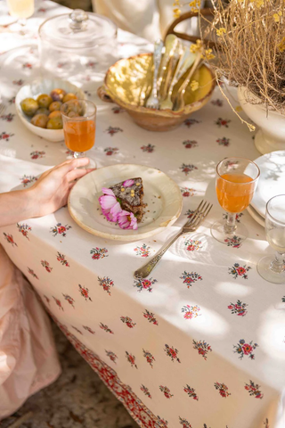 Nappe jardin fleuri