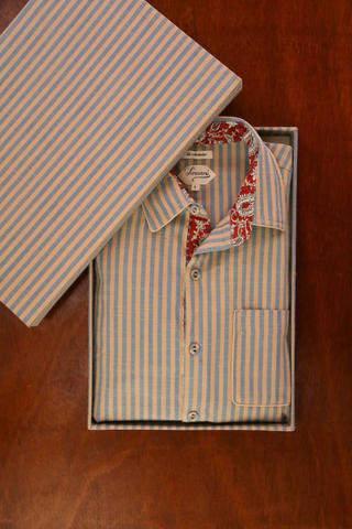 Chemise rayure transat chevron dans son coffret assorti