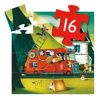 Puzzle Le camion de pompier  16 pcs