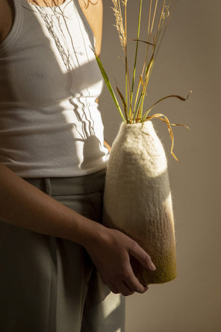 Cache vase cloche Fusion nude pistache
