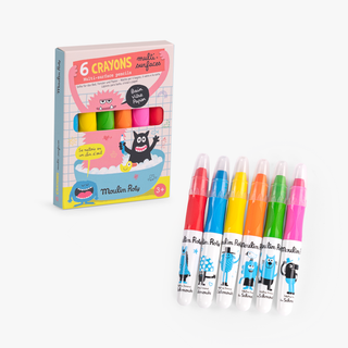 6 crayons multisurfaces