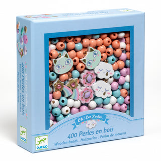 Perles bois  Arc-en-ciel