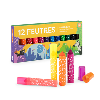12 gros feutres pointes coniques