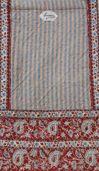 Grand cabas du marché matelassé rayure transat chevron