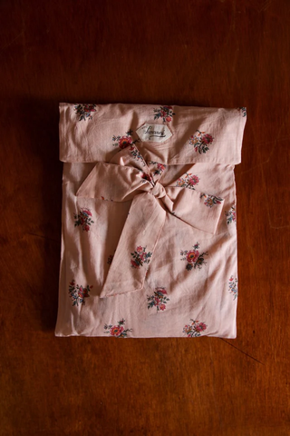 Blouse jardin fleuri rose nude