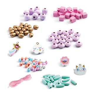 Perles bois  Arc-en-ciel