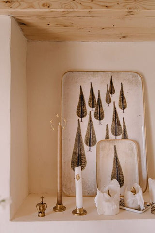 Bougeoir en laiton signé Boncoeurs, création artisanale élégante et intemporelle, diffuseur de lumière et de chaleur, proposé par la boutique Coton en Herbe