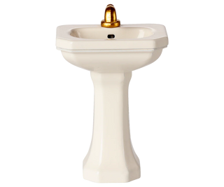 Lavabo de salle de bain Souris  Blanc Off white maileg coton en herbe