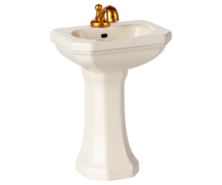 Lavabo de salle de bain Souris  Blanc Off white maileg coton en herbe