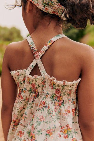 Bandeau Yuriria fleurs cheveux enfants Louise misha coton en herbe
