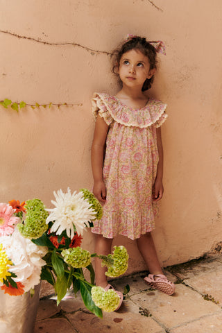 Robe Natiya longue fleurs louise misha coton en herbe