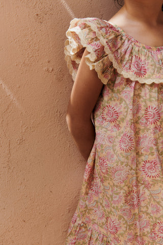 Robe Natiya longue fleurs louise misha coton en herbe