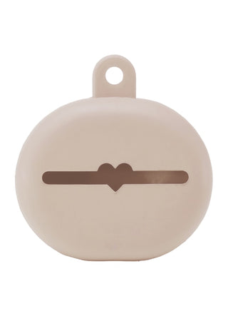 Etui à tétine beige hevea coton en herbe