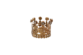 Mini couronne strass boncoeurs coton en herbe