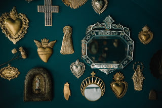 Miroir Couronne grand modèle doré signé Boncoeurs, chez Coton en Herbe
