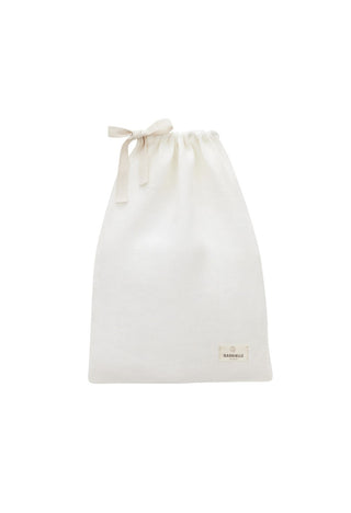 pochon Nappe en lin lavé blanc gabrielle paris coton en herbe