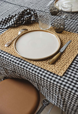 Nappe en lin vichy Noir gabrielle paris coton en herbe