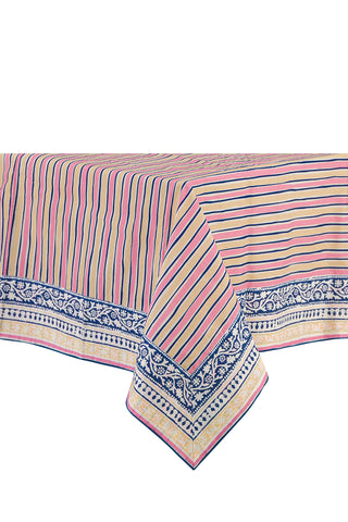 Nappe Carla rayures vertes et rose Louise Misha Coton en herbe