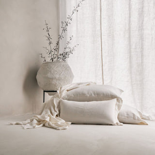 Housse de coussin lin Cooper snowy