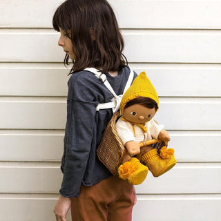 Panier porte poupon pour enfants olli ella coton en herbe sac à dos