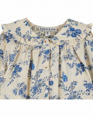 Blouse col Orchid bleu enfant emile et ida coton en herbe