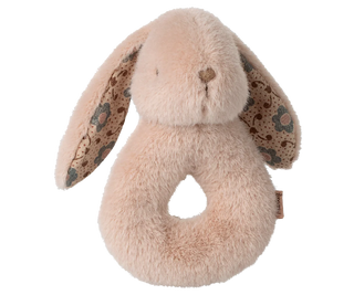 Coffret hochet lapin menthe Maileg, avec lange en coton doux et boite cadeau, parfait pour une naissance ou un cadeau 0–12 mois. Coton en Herbe.