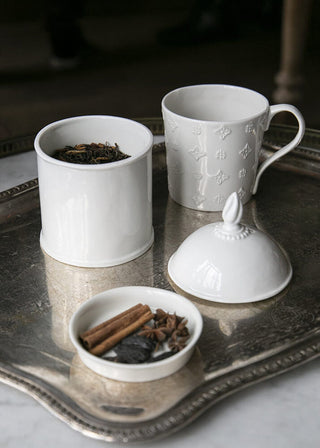 Petit pot apothicaires en céramique blanche, Alix D.reynis Coton en Herbe
