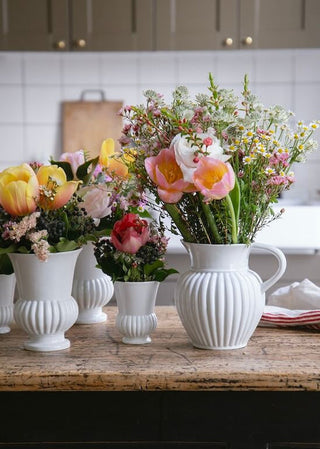 Pichet Godron en porcelaine, Alix D.Reynis chez Coton en Herbe