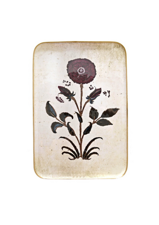 Plateau Réception Pivoines en métal doré signé Boncoeurs, création artisanale inspirée des fleurs en plein éclat, symbole d’élégance et de beauté, proposée par la boutique Coton en Herbe