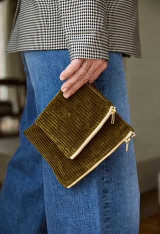 Porte monnaie velours Olive gabrielle paris coton en herbe
