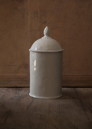 Pot taille grande apothicaires en céramique blanche, Alix D.reynis Coton en Herbe