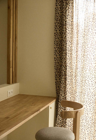 rideau leopard gabrielle paris coton en herbe
