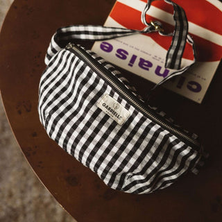 sac banane vichy noir gabrielle paris coton en herbe