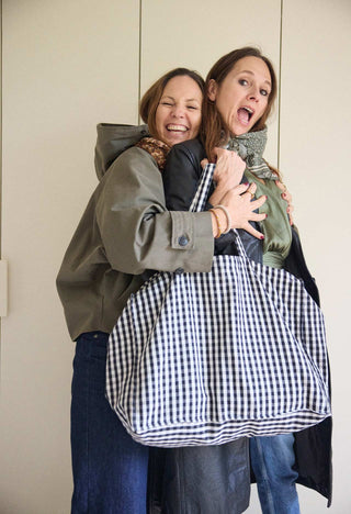 Sac Week-End Vichy Noir gabrielle paris coton en herbe