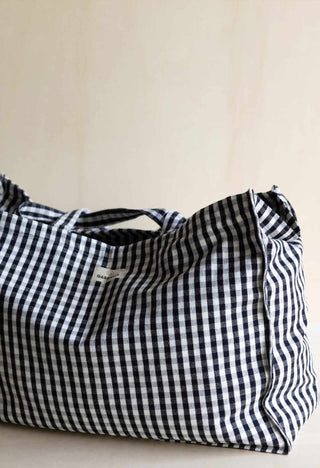 Sac Week-End Vichy Noir gabrielle paris coton en herbe