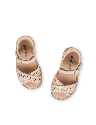 Sandale crossover scallop cream petit nord enfant boutique coton en herbe