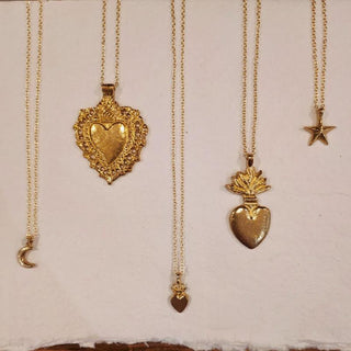 Sautoir Coeur Maria femme boncoeurs coton en herbe