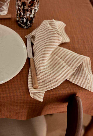 Serviette en lin lavé café milk gabrielle paris coton en herbe