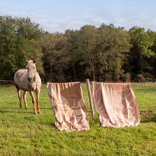 Fouta frangée en coton recyclé