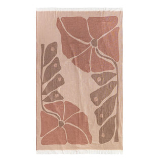 Fouta frangée en coton recyclé