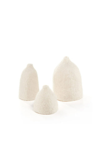 Set de 3 cache-vases clochettes vases muskhane coton en herbe