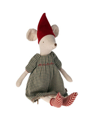 Souris de Noel Medium fille noel maileg coton en herbe