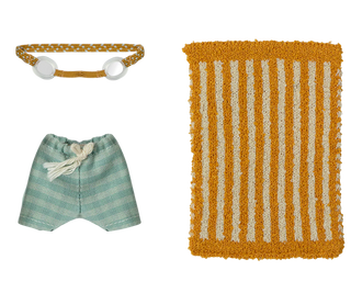 Ensemble plage, Grand frère souris Maileg chez Coton en Herbe