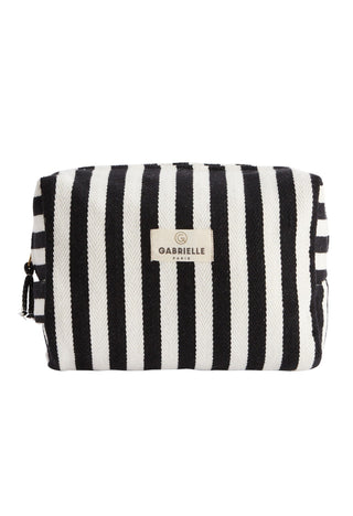 Trousse de toilette rayure noir gabrielle paris coton en herbe