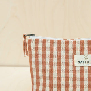 Trousse vichy Brique gabrielle paris coton en herbe