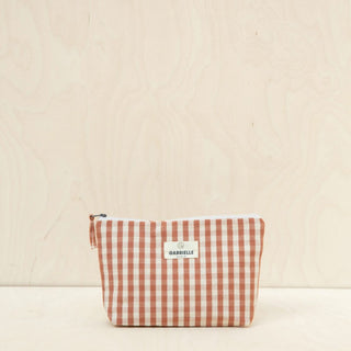 Trousse vichy Brique gabrielle paris coton en herbe